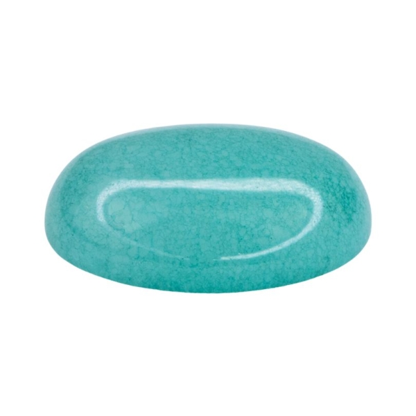 Weiße Jade Cabochon türkis18x13x5mm